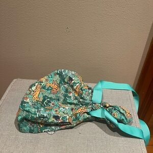 Colorful Scrub Cap with Teal Straps